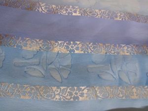 Unstiched Crepe Suit Piece With Dupatta And Lowers