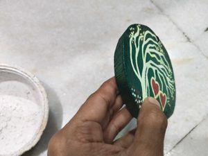 Combo Of Paper Bowl And Wooden Art Decor