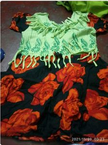 cloths for donation with green lahenga