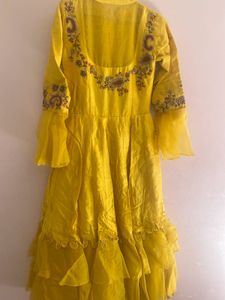 Elegant Yellow Ethnic Gown