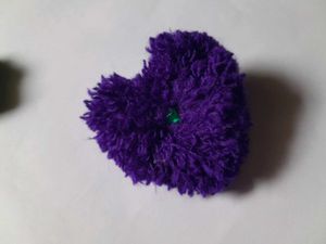 Yarn Heart and Flower Embellishments