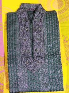 Purple Sherwani Type Kurta