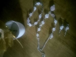 Elegant Stone Necklace &amp; Bracelet Set – Brand New