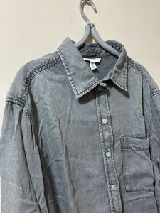 H&amp;M Grey Lyocell Denim Shirt