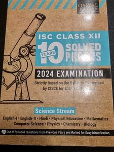 Class 12 ISC 10YEARS SOLVED PAPER SCIENCE NEW