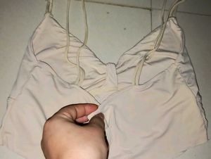 Comfy White Sports Bra Non Padded
