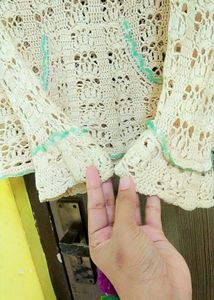 Hand Made Crochet Hoodie - Vintage Style