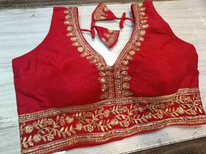 Embroidered Red Blouse