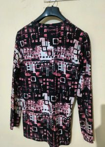 Patterned Long Sleeve Top