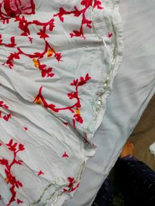 Red Floral Print Skirt