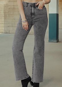 Gray Denim Flare Jeans