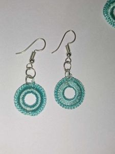 Aqua Blue Hoop Earrings – Lightweight &amp; Elegant