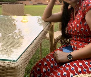 Stylish Red Printed Dress