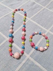 Kids' Colorful Necklace &amp; Bracelet Set