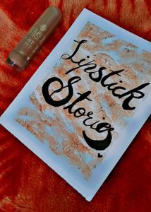 Hilary Rhoda Lipstick and a art piece