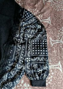 Paisley Print Bomber Top