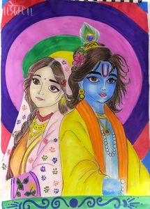 Radha Krishana Hand Made Painting