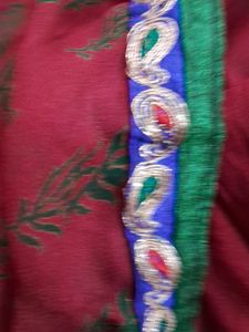 Beautiful Saari With Attached Blouse