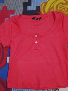 Pink Polo Style T-Shirt
