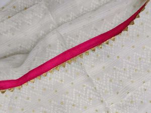 Cotton White saree