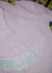 Korean Pink Lace Top