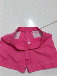 Girls Shorts With Beautiful Flower Patch Work.
