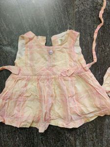 Cute Baby Pink Frock For 0-3M