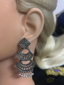Elegant Silver &amp; Gold Tone Earrings