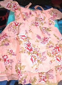Floral Print Off-Shoulder Ruffle Dress