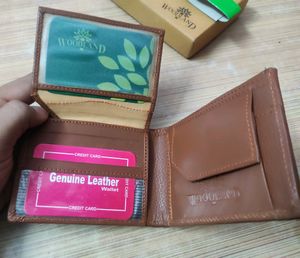 WOODLAND Men Brown Genuine Leather Wallet