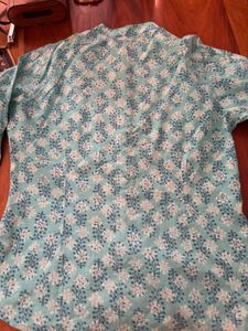 Embroidered Cotton Top Full Sleeves (Small)