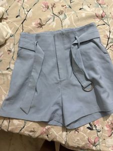 Lulu & Sky Blue Belted Shorts