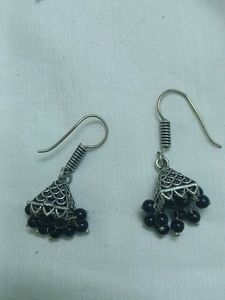 Oxidized Silver Earrings