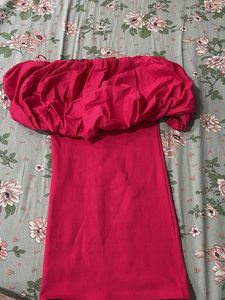 Chic Pink Off-Shoulder Dress