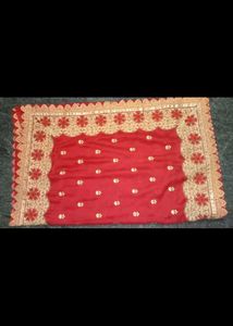 A Beautiful  Saree With Heavy Work X Stiched Blous