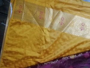 Elegant Maroon  &amp; Gold Saree