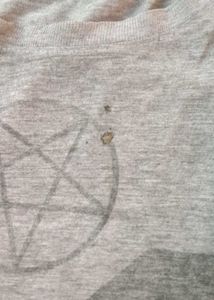 Graphic  Grey  Print T-Shirt