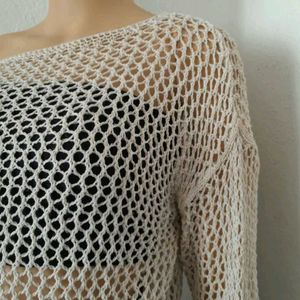 Mesh Sweater / Cover Up Top