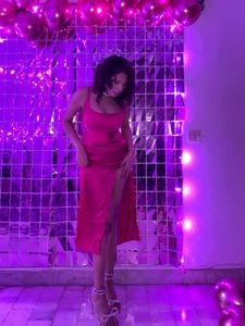 Elegent Vintage Satin Slip Dress 💎