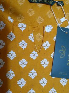 Yellow Colour Printed Kurti