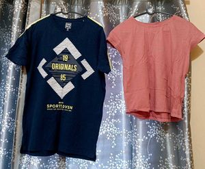 T-Shirt Bundle: Graphic Tee & Solid Top