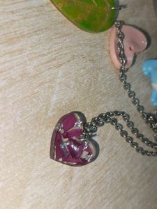 resin heart locket