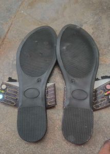 Stylish Flats with Mirror Work