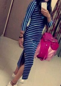 Side Cut Bodycon Dress 👗💙