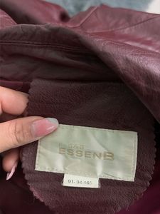 Burgundy Leather Trench Coat