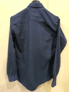 Dark Blue Leaf Prints Shirt From, Paper Crush.
