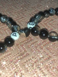 Custom Initial Beaded Bracelet Set