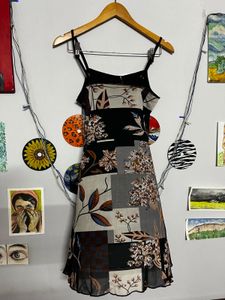 Floral Patchwork Mini Dress