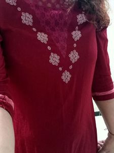 Amazing Short Dress With Beautiful Embroidery Work