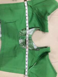 Pista Green Saree with Blouse 6 Meter